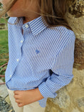 Charger l'image dans la visionneuse de la galerie, Chemisier rayé bleu - Albane