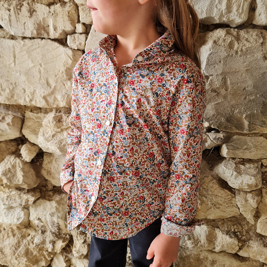 Chemisier fleuri rose - Lise