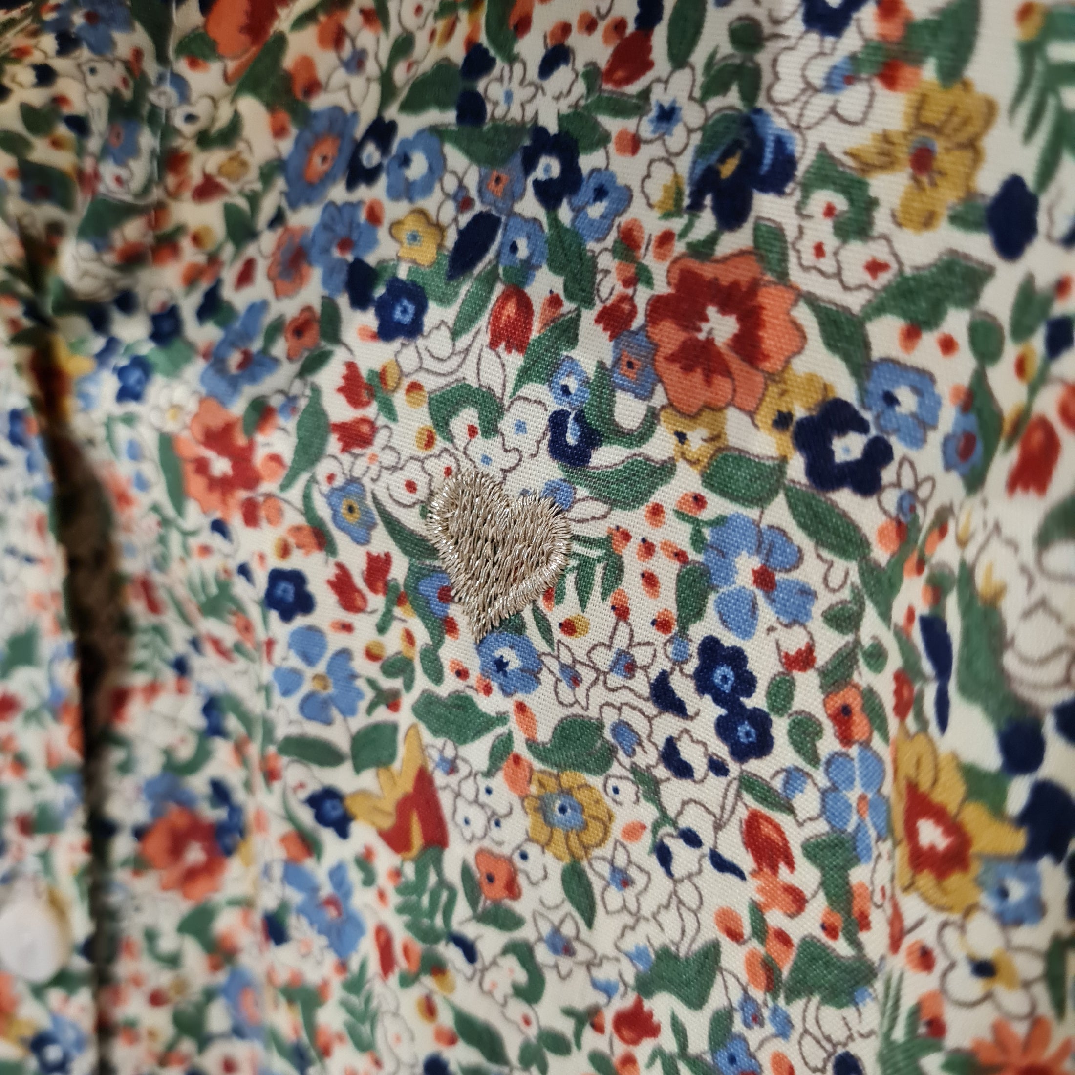 Chemisier fleuri vert - Lise