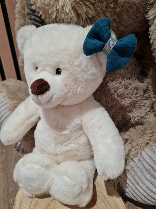 Pince croco Bleu canard/Argenté - Elyse (Édition limitée)