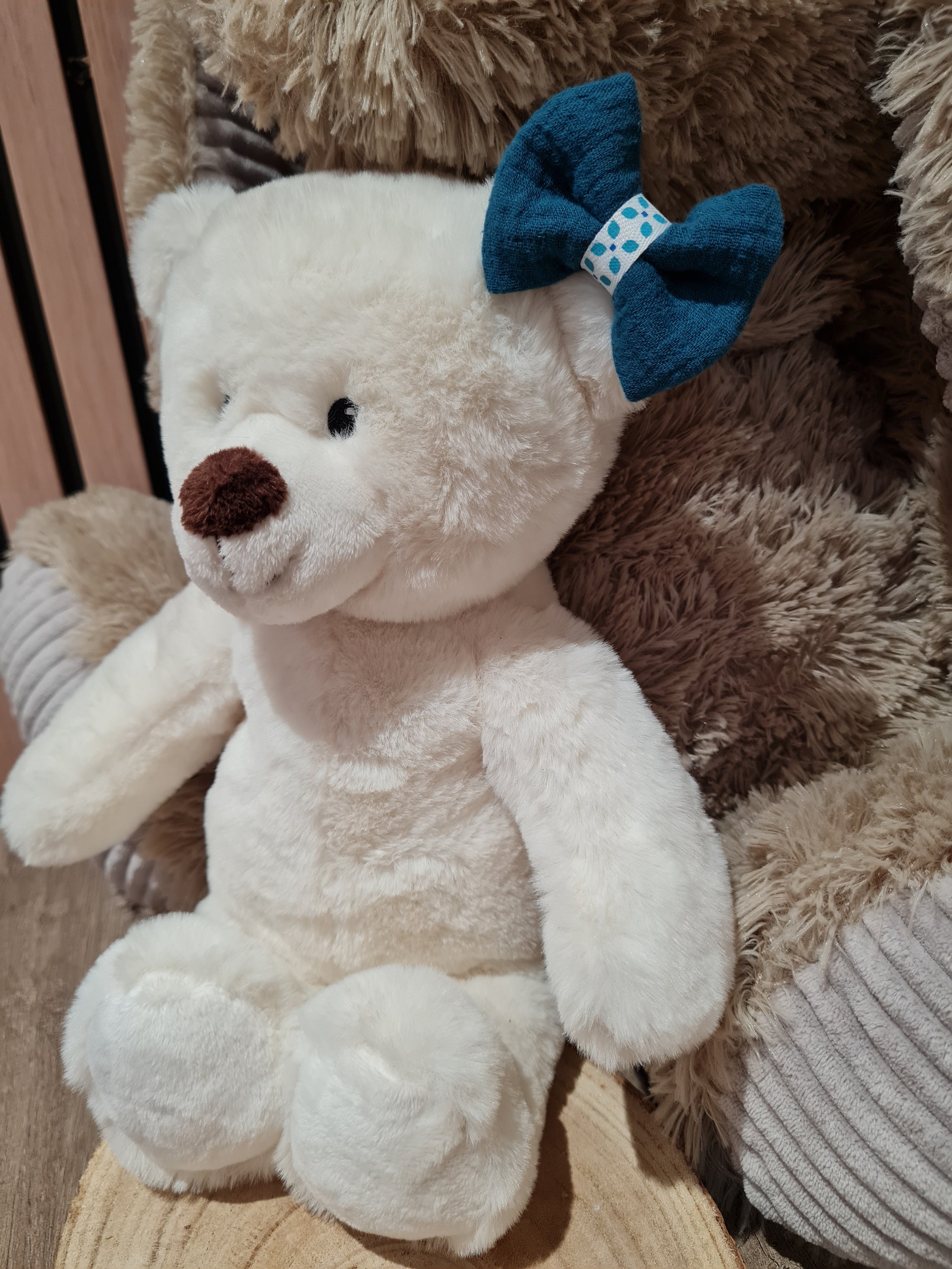 Pince croco Bleu canard/Motif - Elyse (Édition limitée)