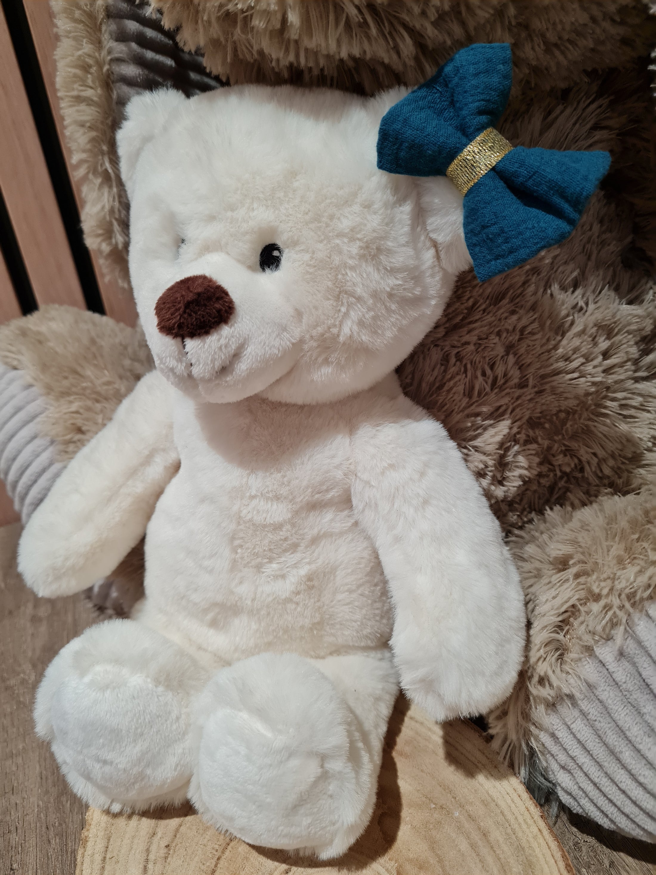 Pince croco Bleu canard/Doré - Elyse (Édition limitée)