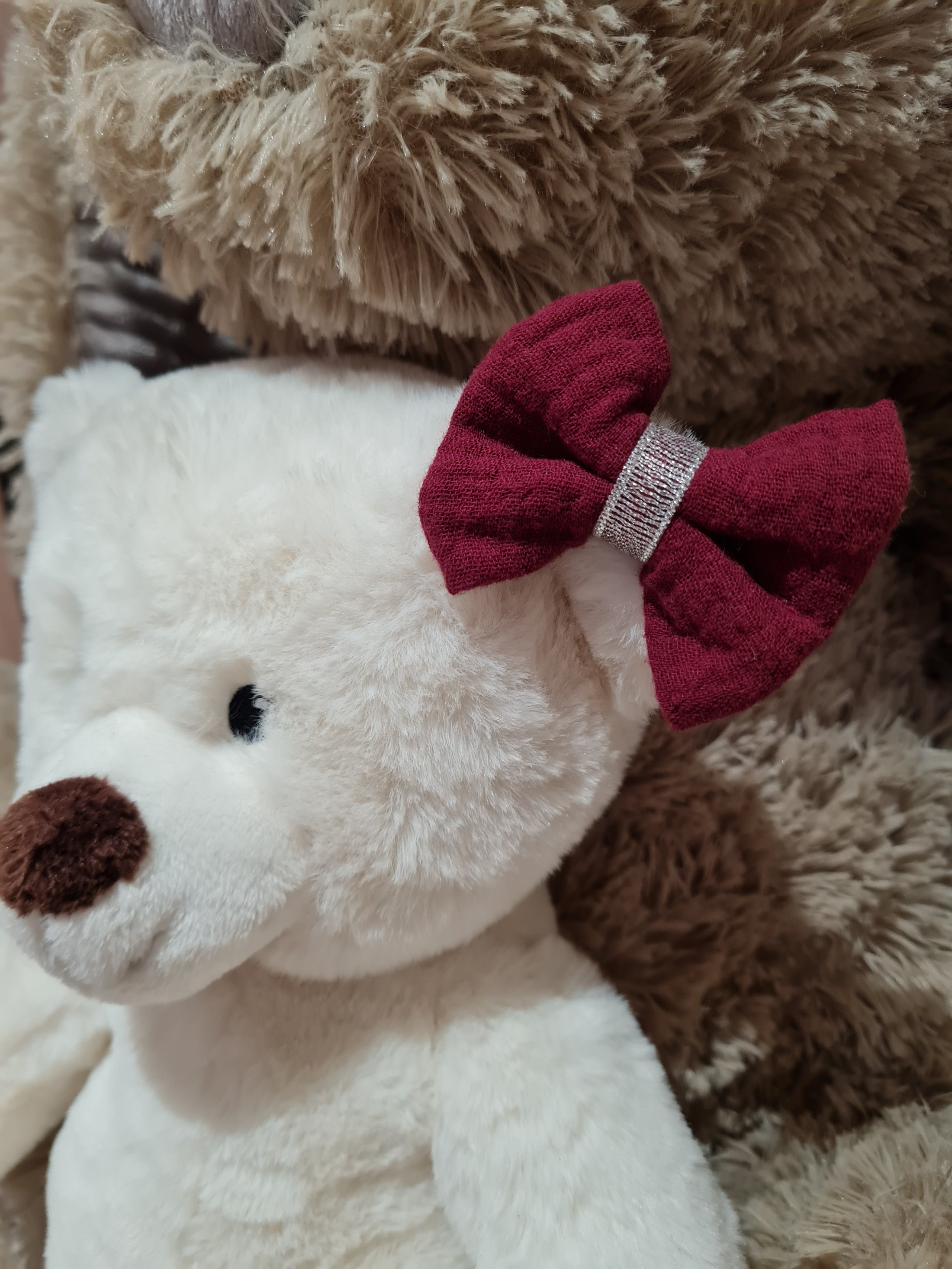 Pince croco Bordeaux/Argenté - Elyse (Édition limitée)