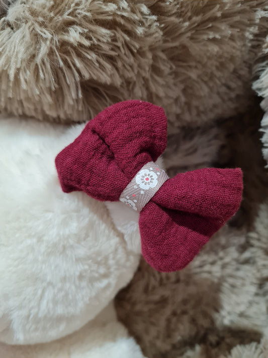 Pince croco Bordeaux/Motif - Elyse (Édition limitée)