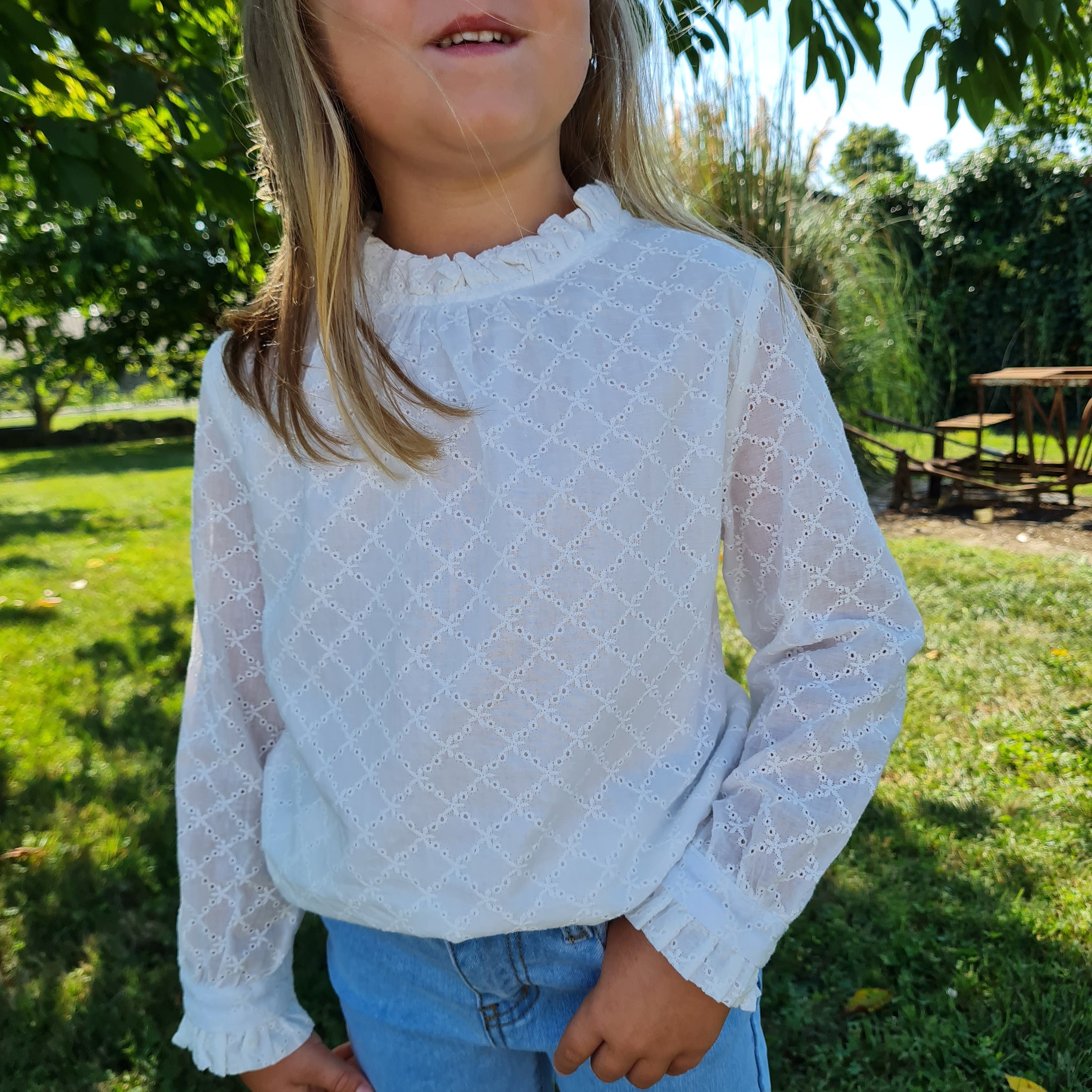 Blouse broderie anglaise - Ambre