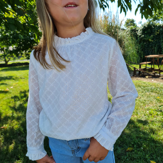 Blouse broderie anglaise - Ambre