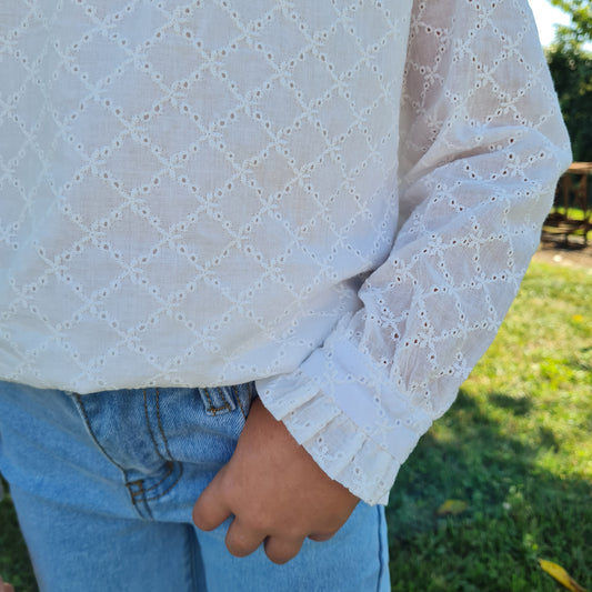 Blouse broderie anglaise - Ambre