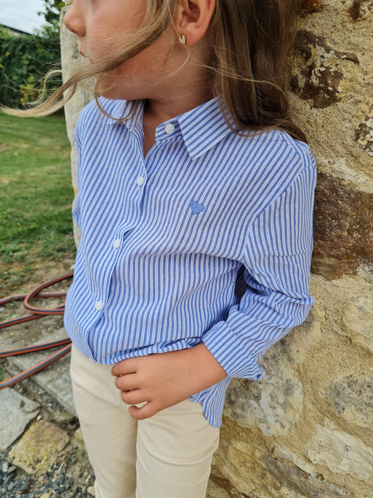 Chemisier rayé bleu - Albane