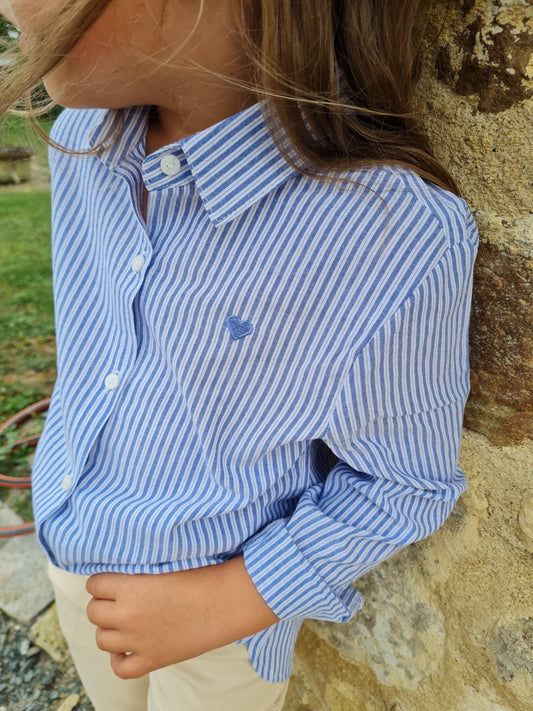 Chemisier rayé bleu - Albane