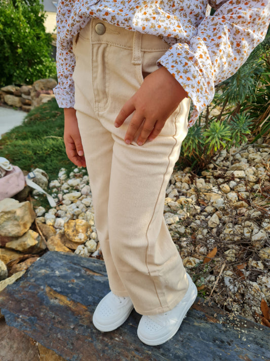 Jeans Large Beige - Louise