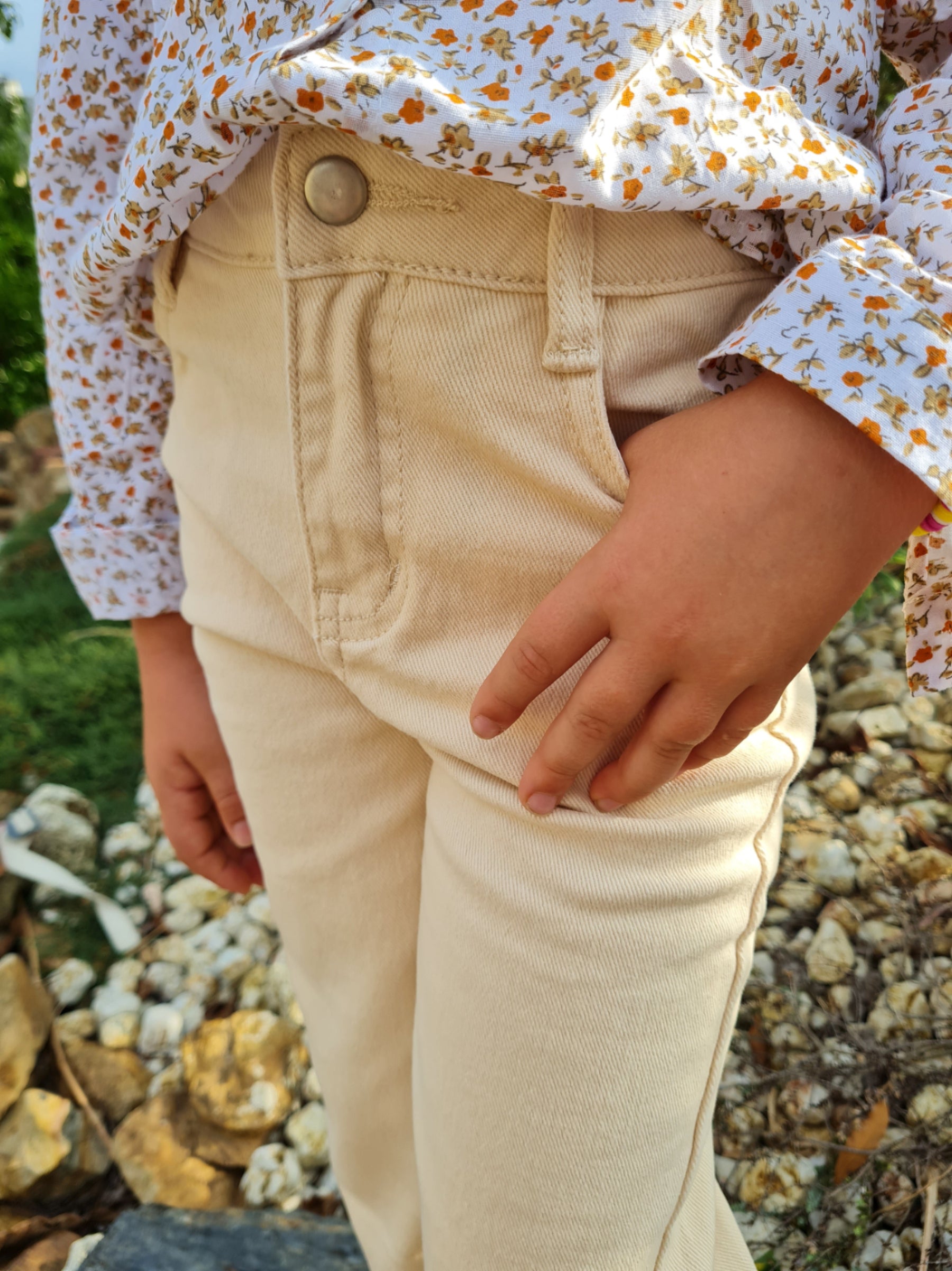 Jeans Large Beige - Louise