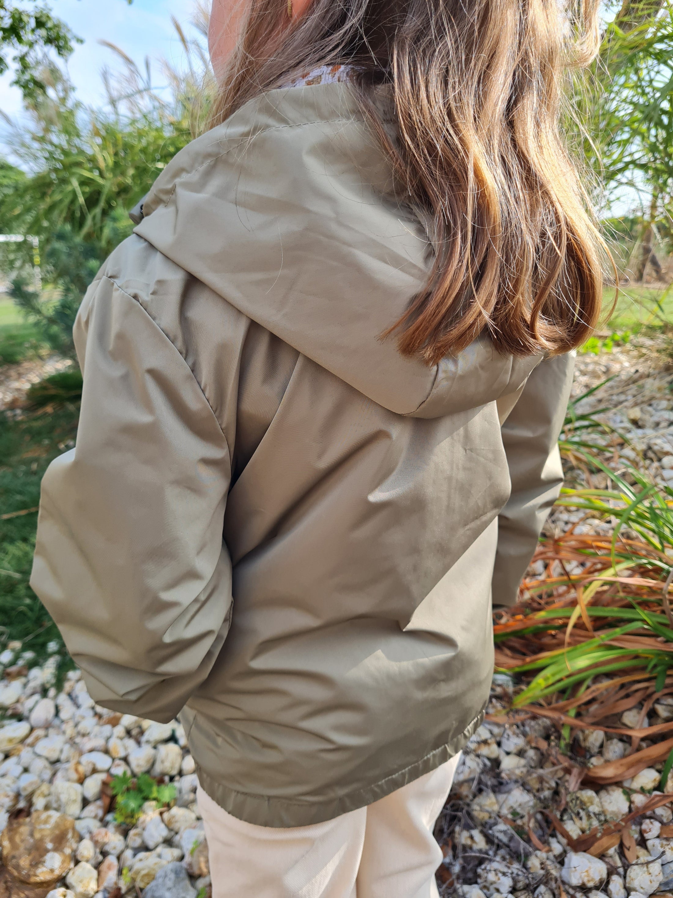 Veste réversible kaki/dorée - Aliénor